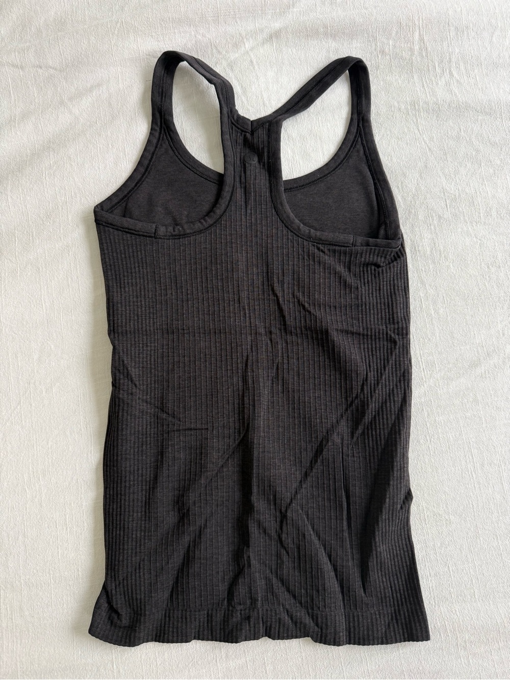 Lululemon Black Ribbed Racerback Workout Tank - Picture 2 of 3